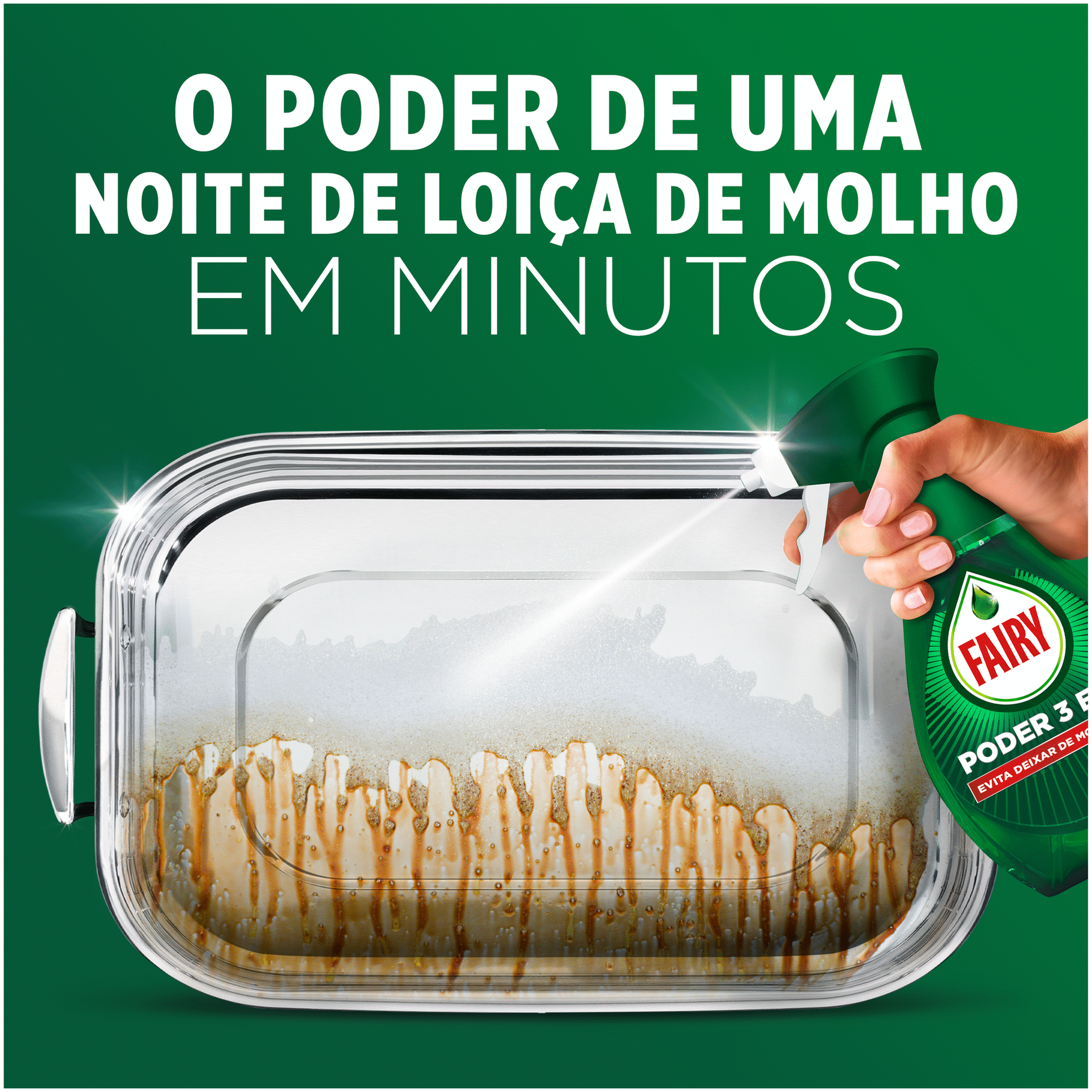 Detergente Manual Loi&ccedil;a Spray Poder 3 em 1 Fairy