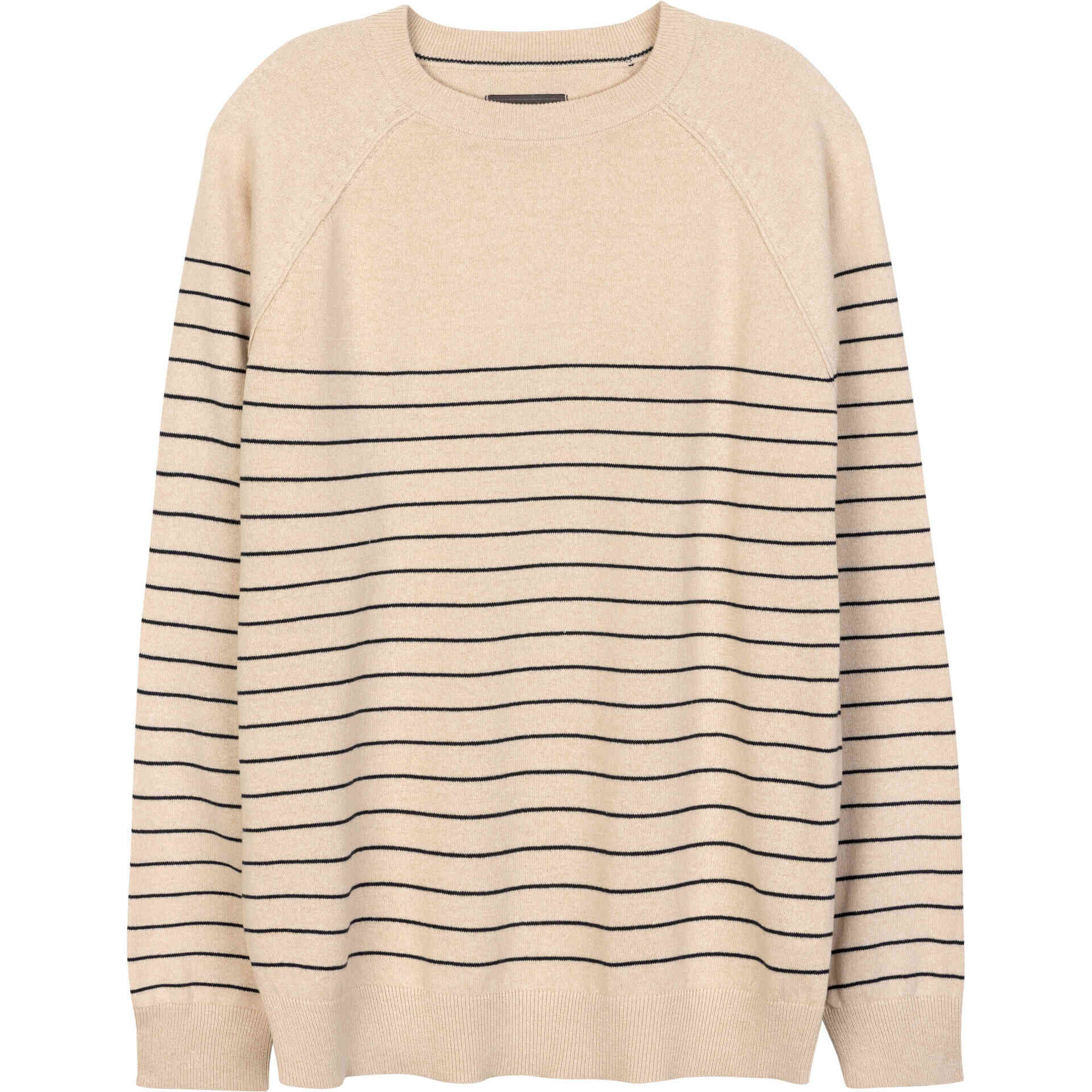Camisola com Linhas Bege Claro Camisola com Linhas Bege Claro
