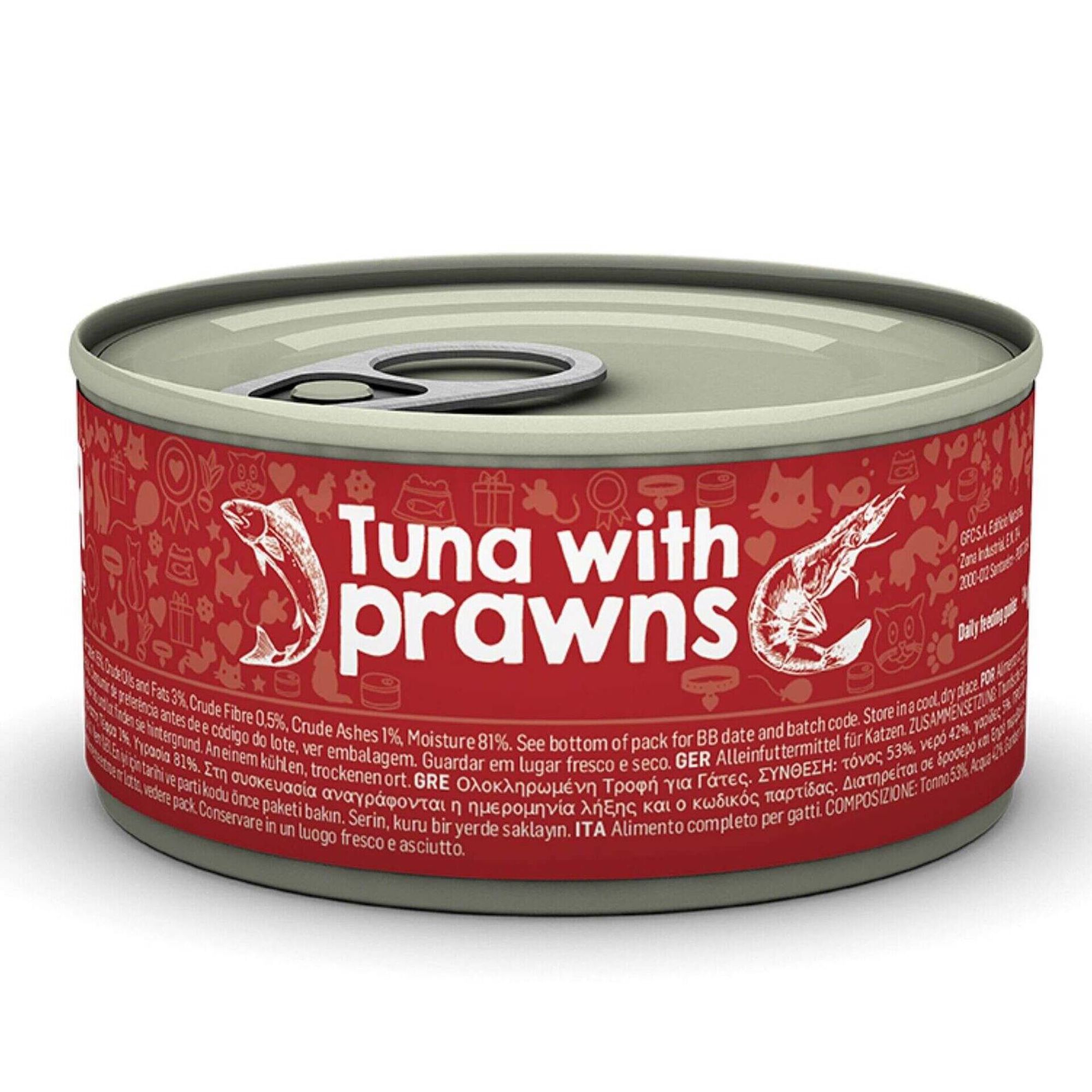 Comida Húmida para Gato Adulto Atum e Camarão Lata Comida Húmida para Gato Adulto Atum e Camarão Lata