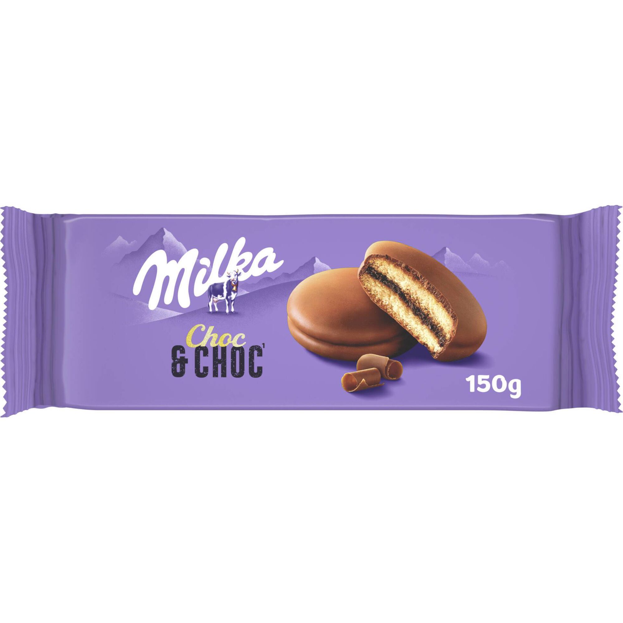 Bolachas com Cobertura e Recheio de Chocolate Choc & Choc Milka