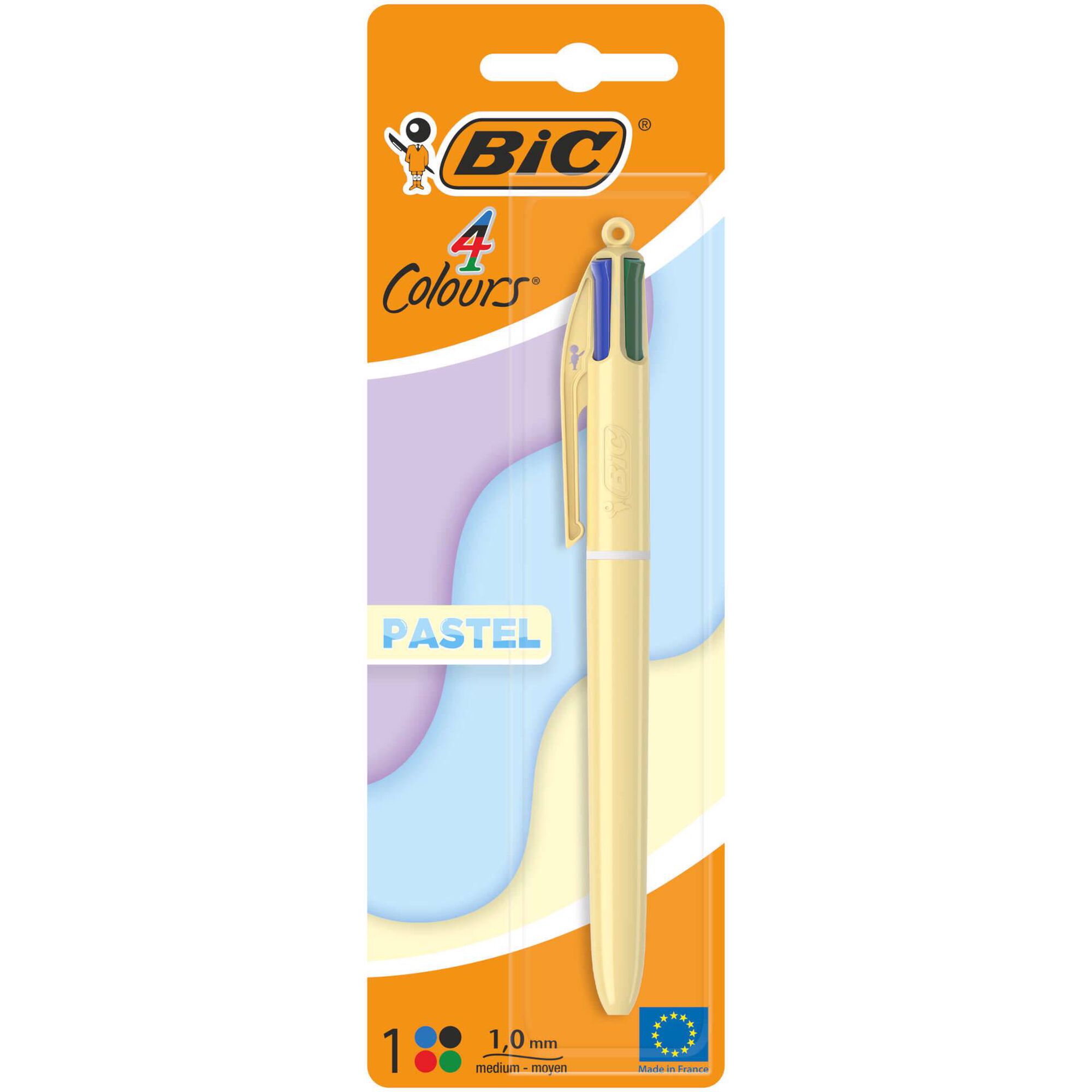 Esferogr&aacute;fica com 4 Cores Pastel (v&aacute;rias cores)