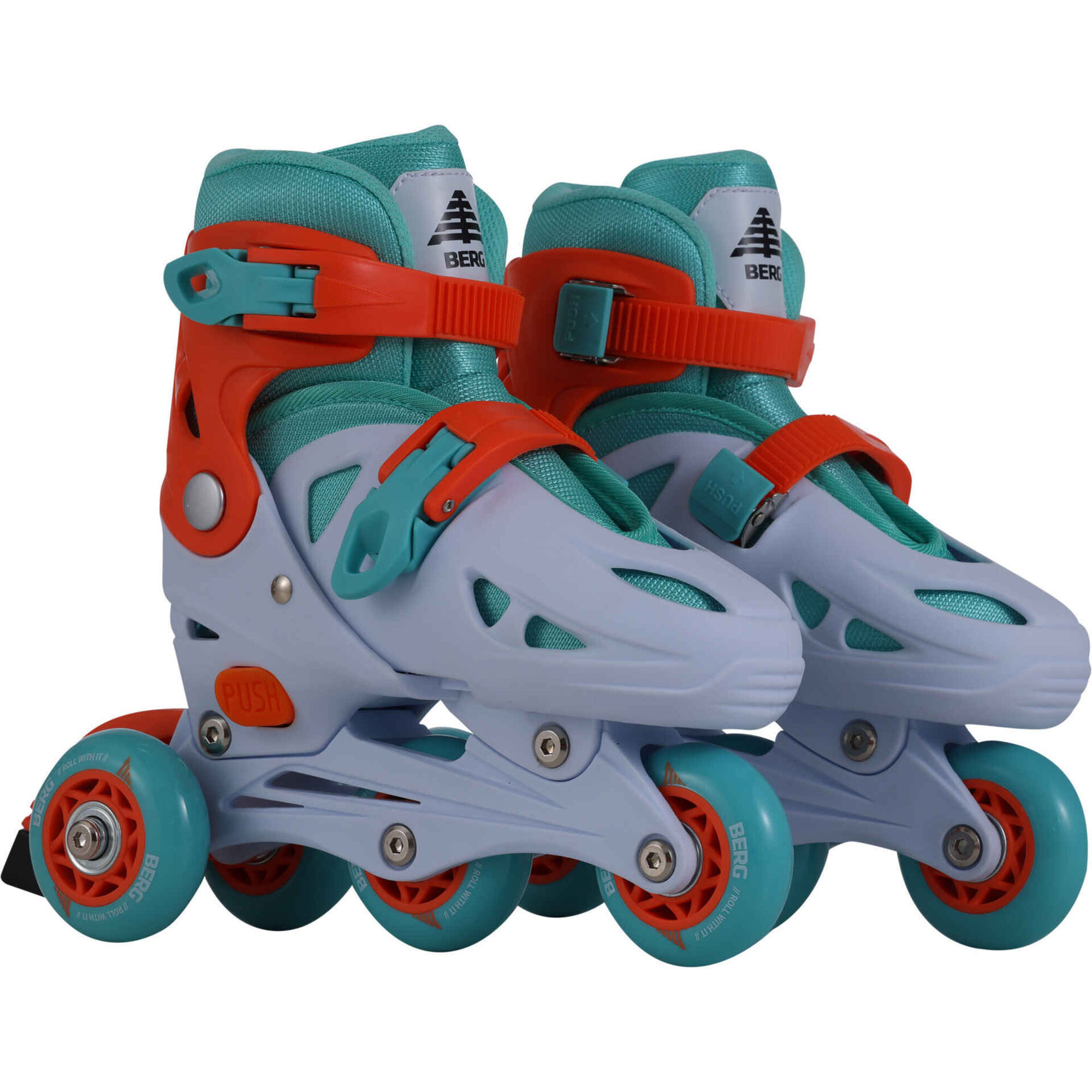 Patins de Crian&ccedil;a 3 em 1 Laranja e Verde Berg