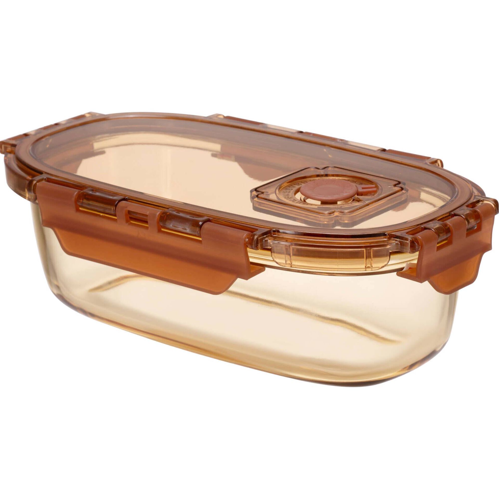 Caixa Hermética 750ml Vidro Ambar