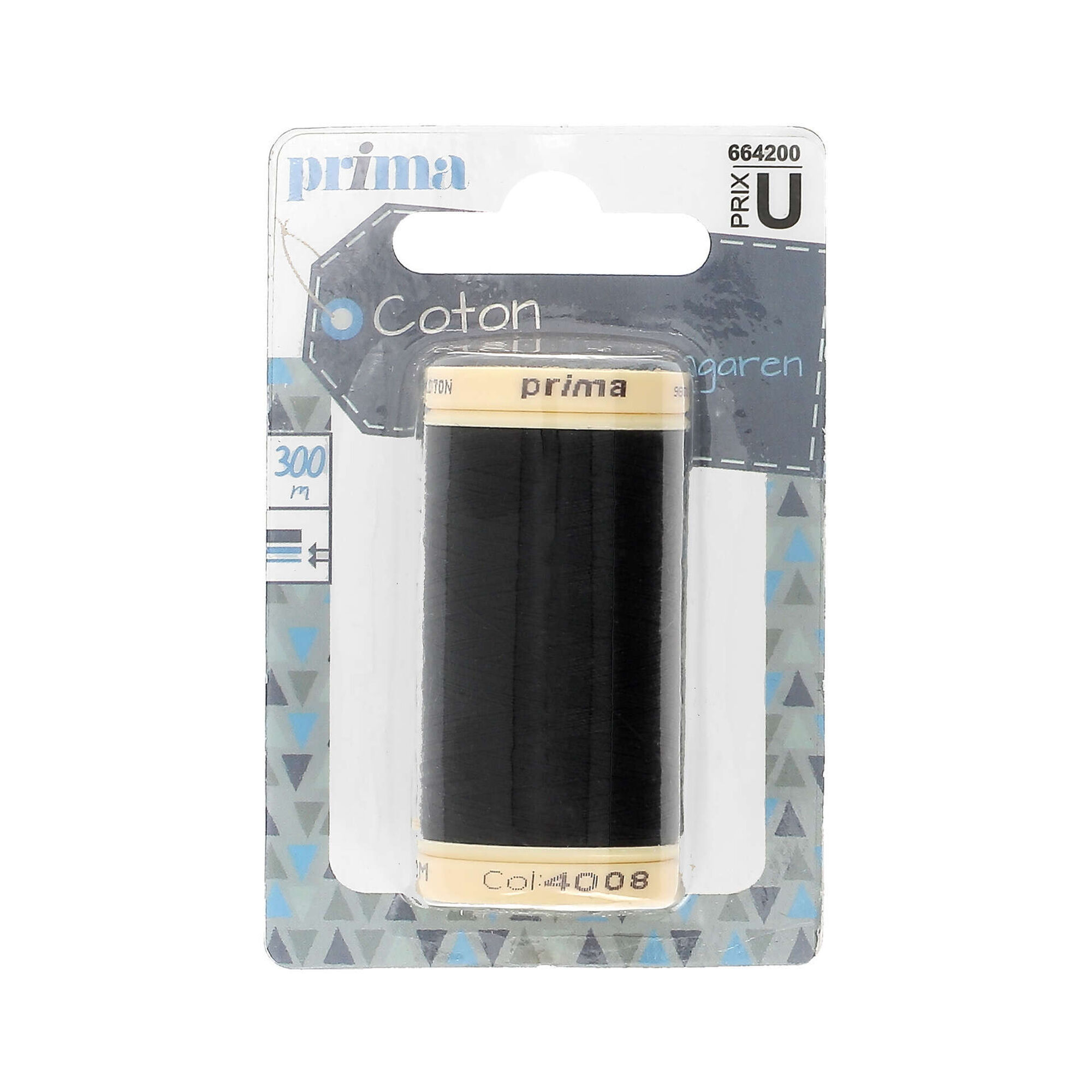 Linha Algodão Médio 300m Preto