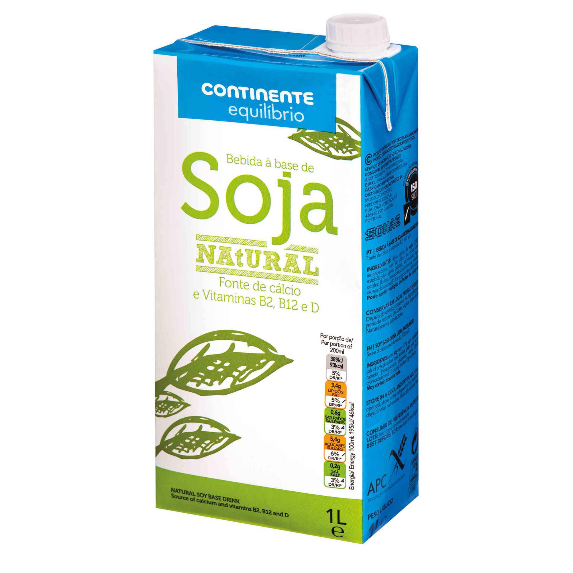 Bebida Vegetal de Soja Natural Bebida Vegetal de Soja Natural