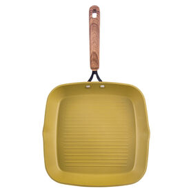 Grelhador Antiaderente Alumínio 28x28cm Verde Oliveira Gourmet Grelhador Antiaderente Alumínio 28x28cm Verde Oliveira Gourmet