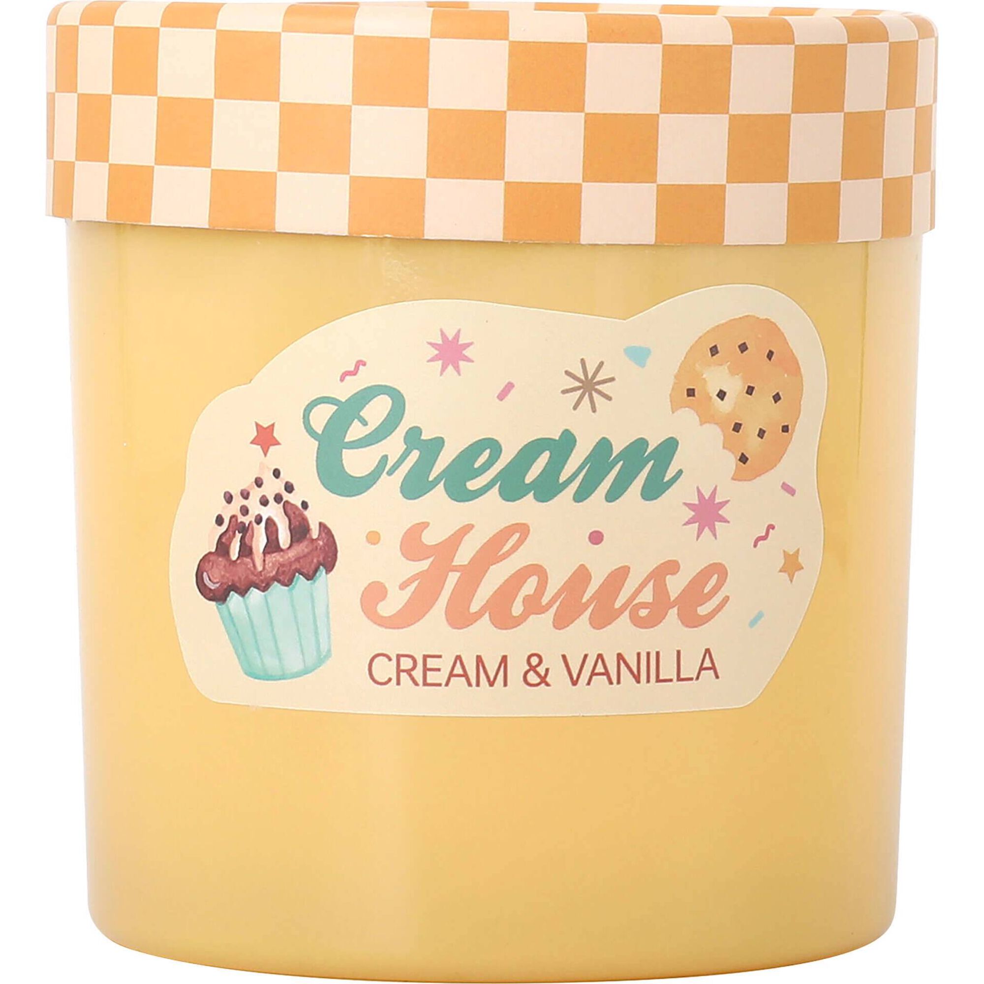 Vela Copo com Tampa 280g Icre Cream Amarela Kasa