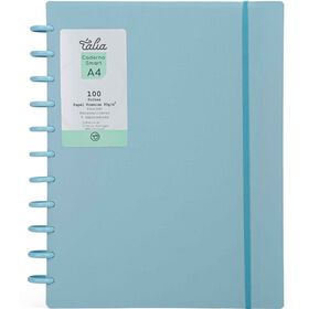 Caderno Smart Espiral A4 Pautado Azul Talia