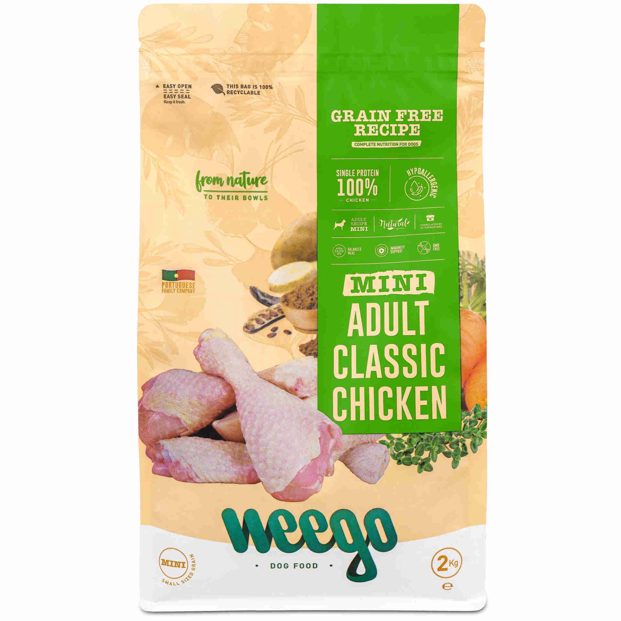Ra&ccedil;&atilde;o para C&atilde;o Adulto Sem Cereais Frango Weego