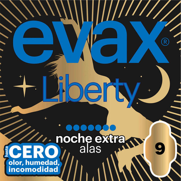 Pensos Higiénicos Liberty Noite Extra com Abas Evax
