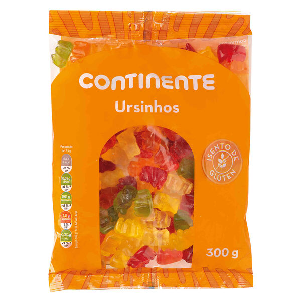 Gomas Ursinhos sem Glúten Continente Infantil