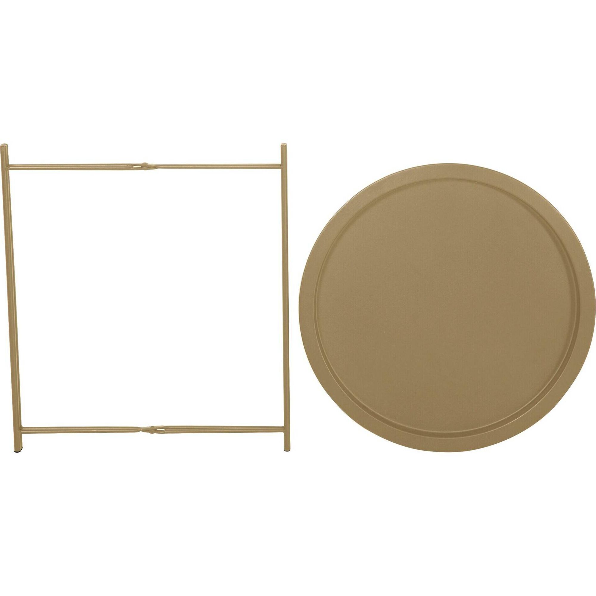 Mesa de Apoio 47cm Dourada Lecce Kasa