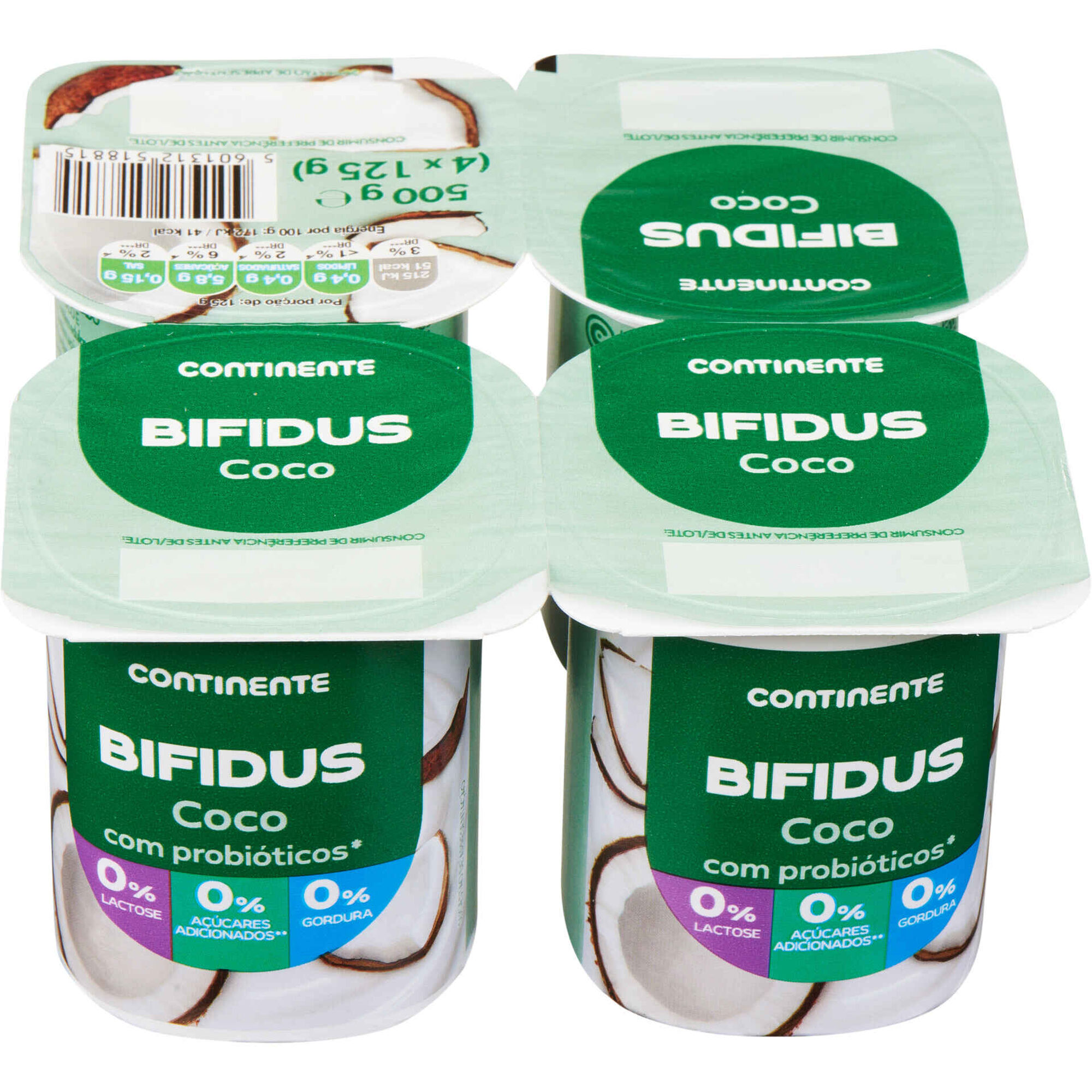 Iogurte Bifidus Triplo 0% Coco Continente