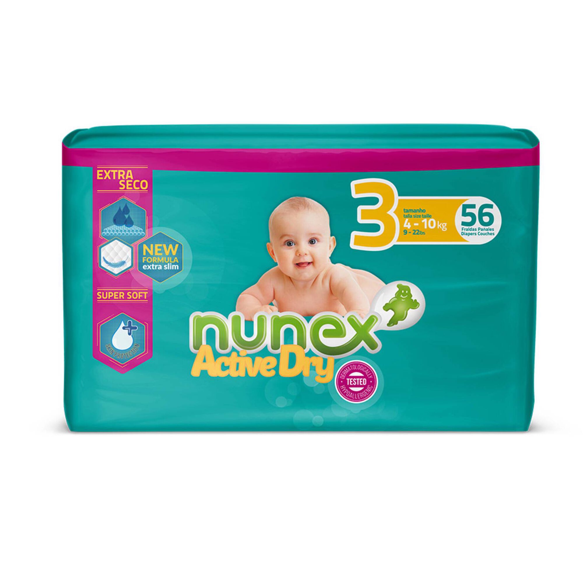 Fraldas Active Dry 4-10kg T3