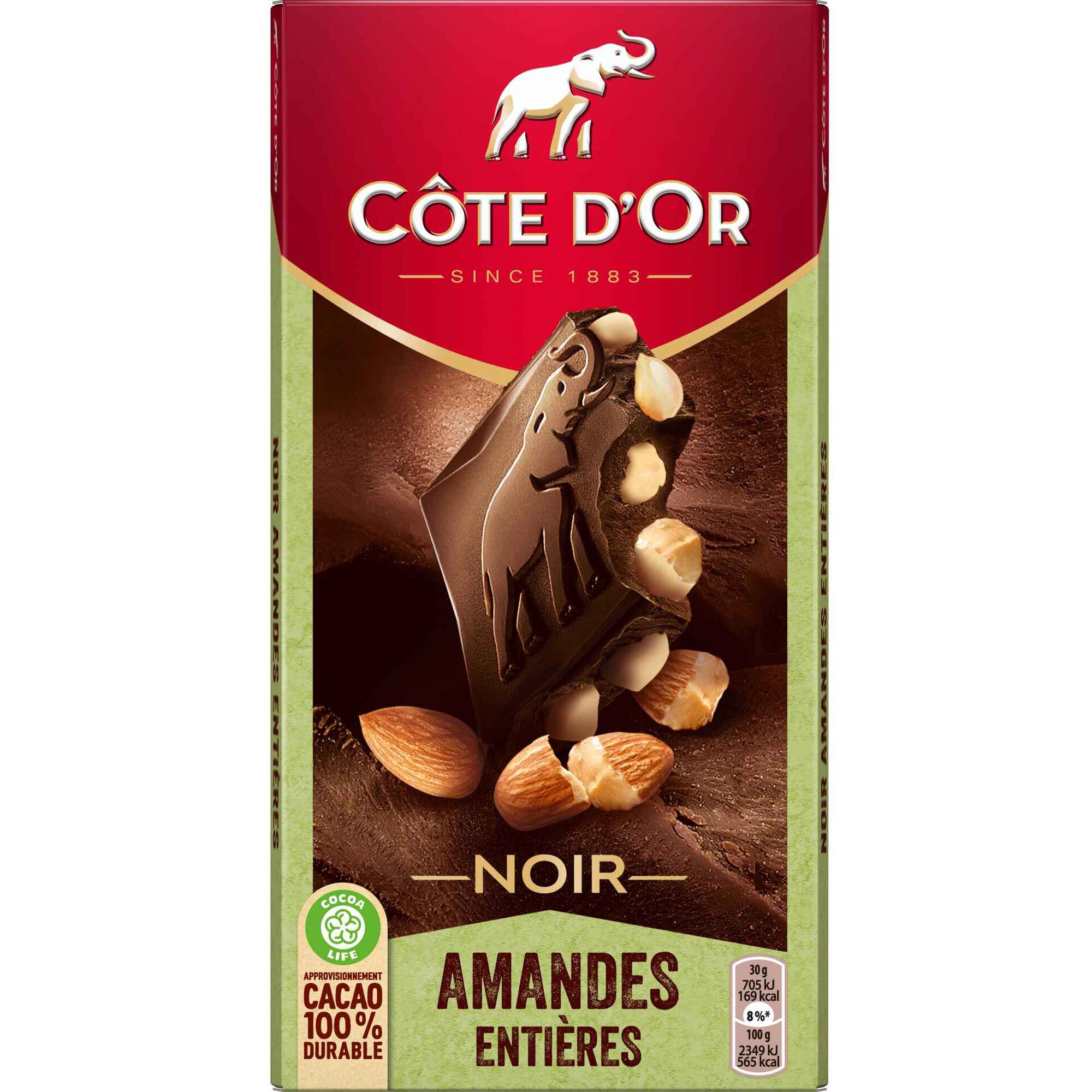 Tablete de Chocolate Negro com Amêndoa Tablete de Chocolate Negro com Amêndoa