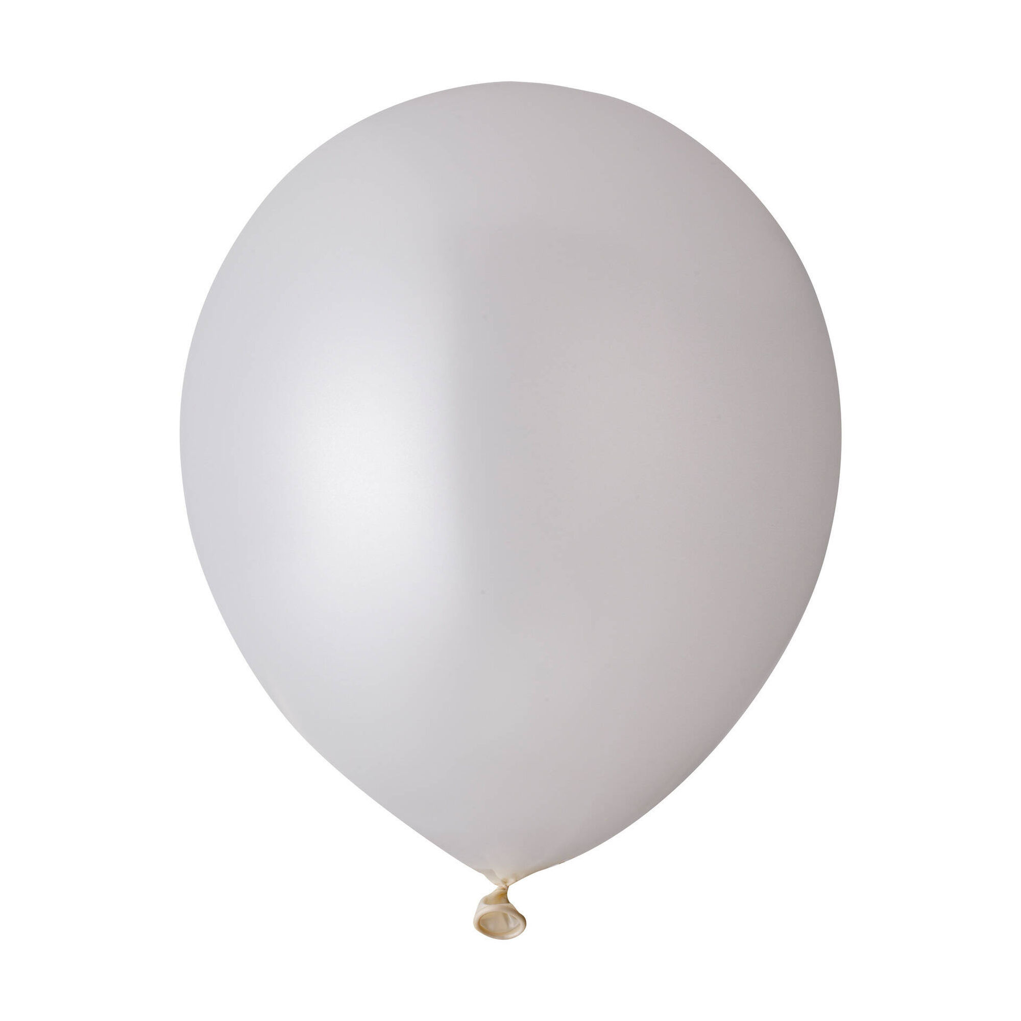 Balões Látex Metalizados 25,5cm Brancos