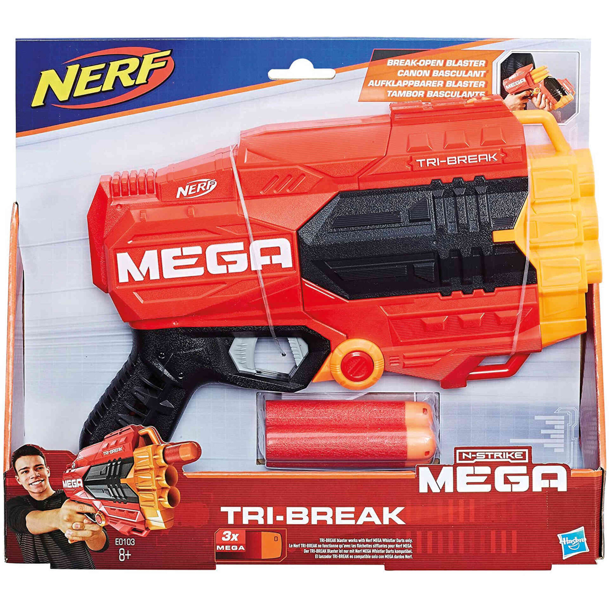 Lançador N-Strike Mega Tri-Break Lançador N-Strike Mega Tri-Break