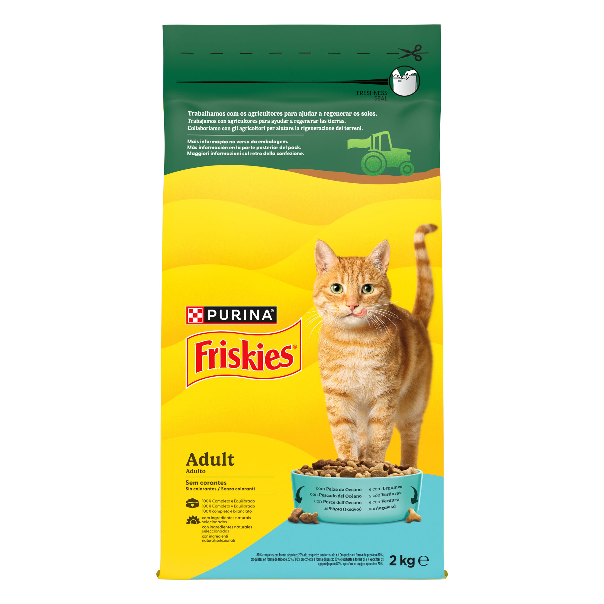Ra&ccedil;&atilde;o para Gato Adulto Peixe e Legumes Purina Friskies