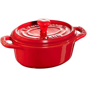 Ca&ccedil;arola Oval Cer&acirc;mica 11cm Vermelho Staub
