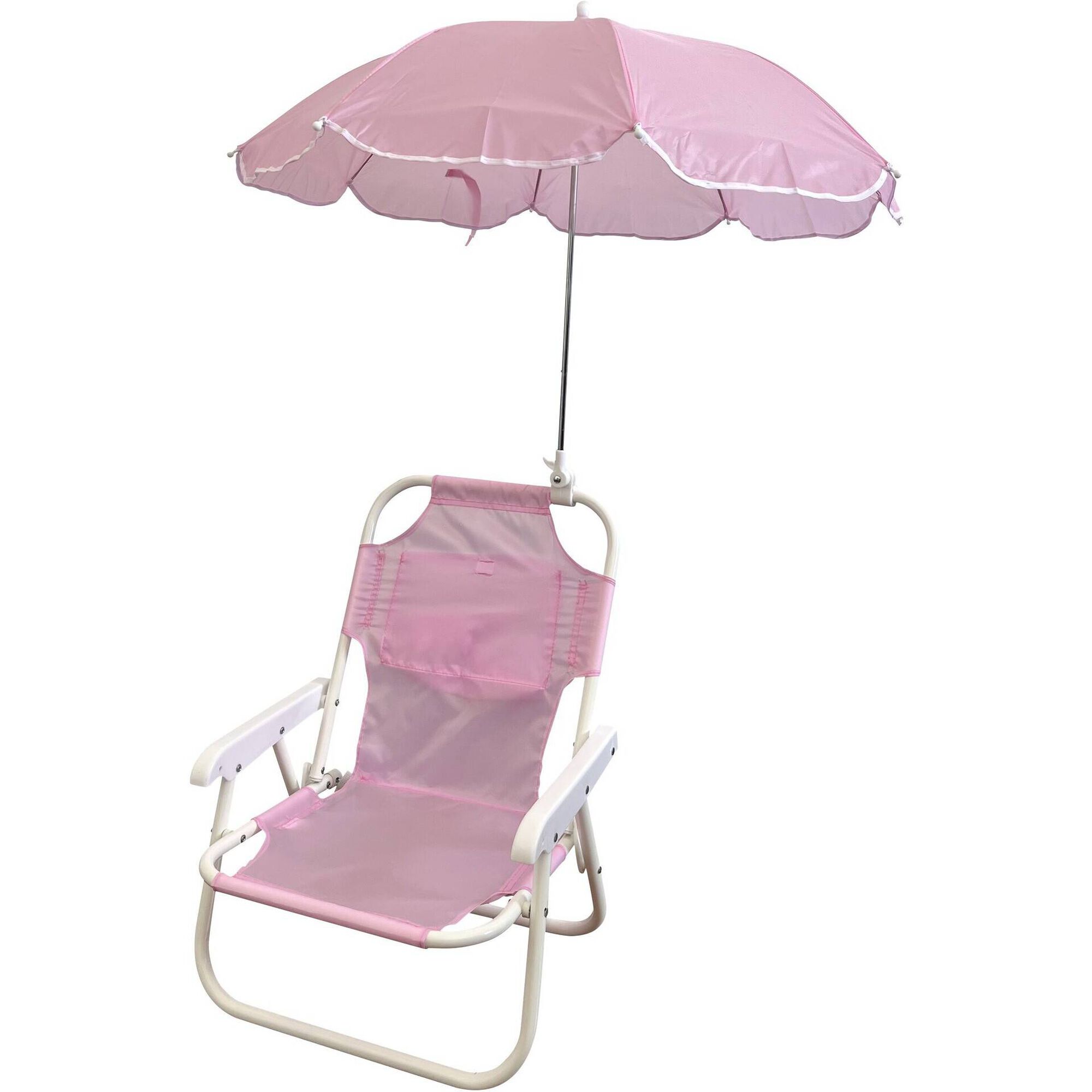 Cadeira Infantil com Guarda-Sol Rosa Kasa