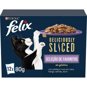 Comida H&uacute;mida para Gato Adulto Deliciously Sliced Sele&ccedil;&atilde;o Favoritos