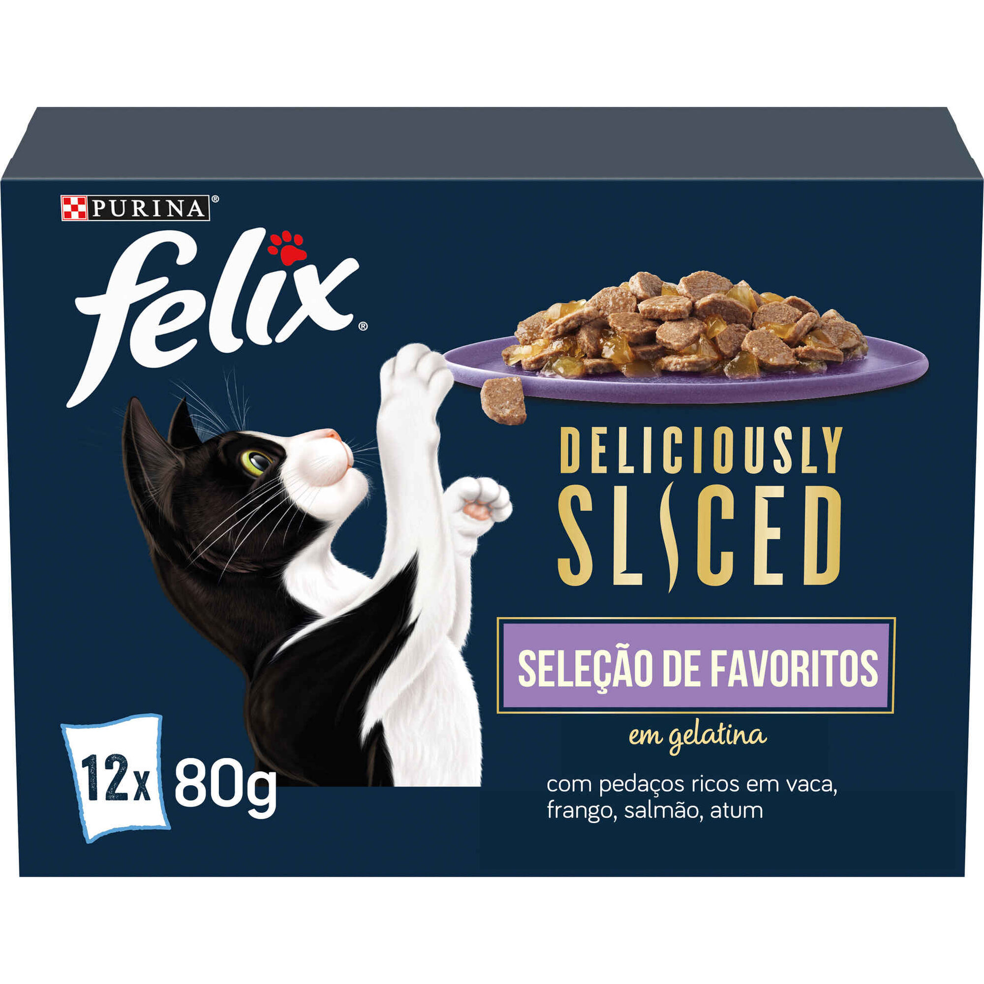 Comida Húmida para Gato Adulto Deliciously Sliced Seleção Favoritos Comida Húmida para Gato Adulto Deliciously Sliced Seleção Favoritos