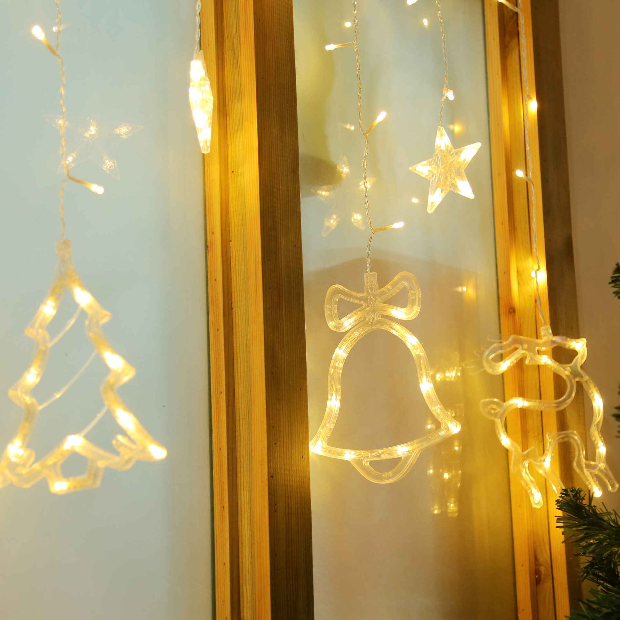 Cortina 115 Luzes Interior e Exterior LED Fun 5,25m Branco Quente