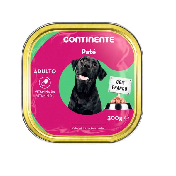 Comida Húmida para Cão Adulto Patê Frango Terrina Continente