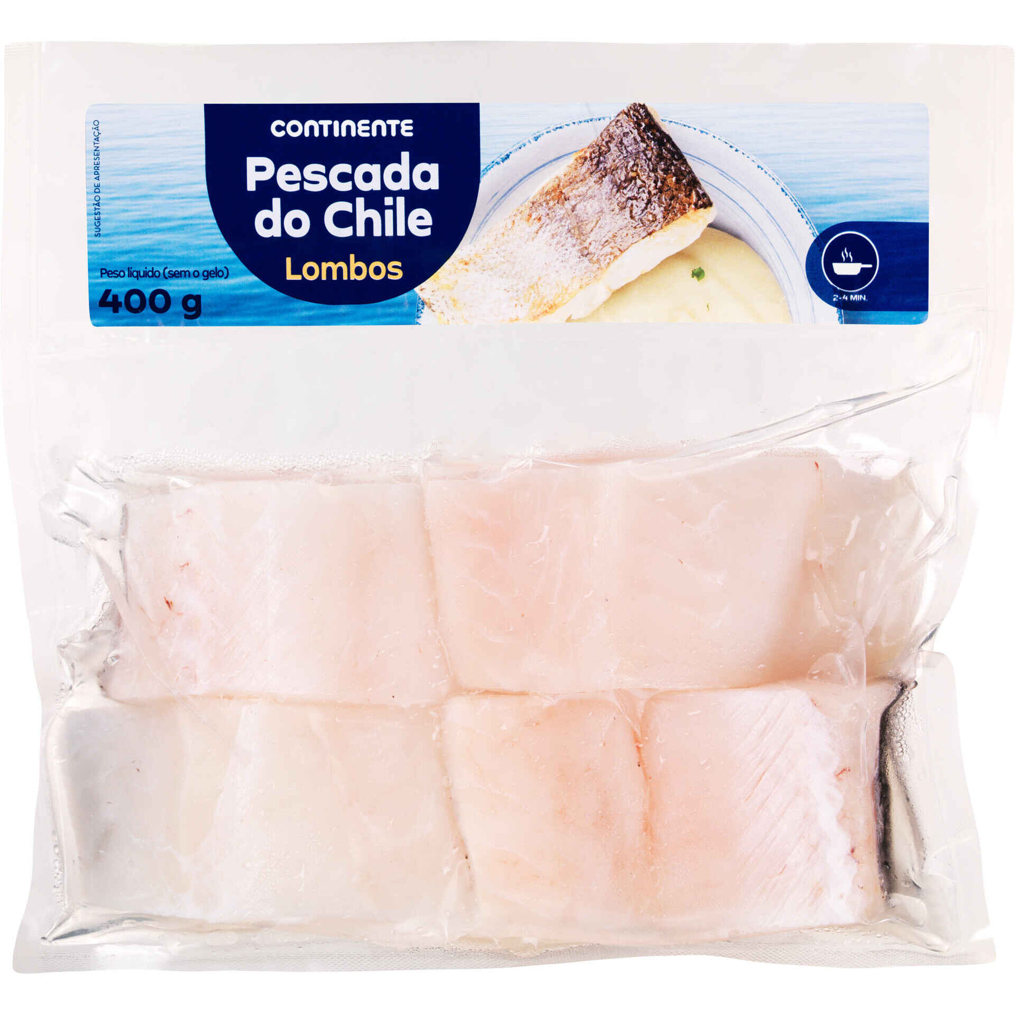 Lombos de Pescada do Chile Congelados Continente