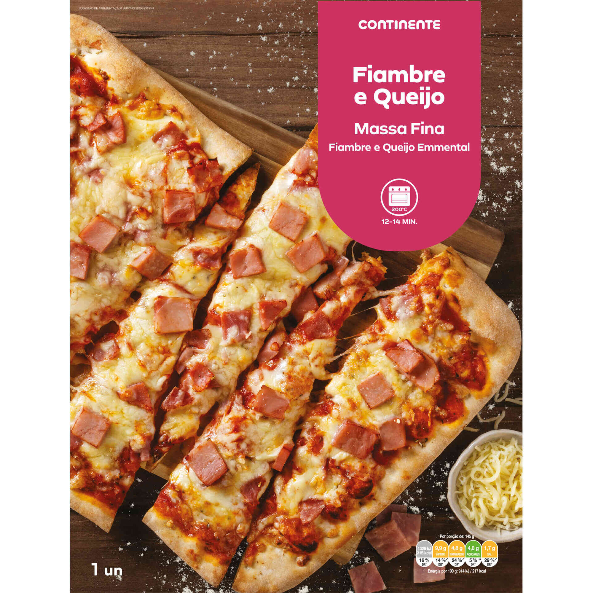 Pizza Familiar de Fiambre e Queijo