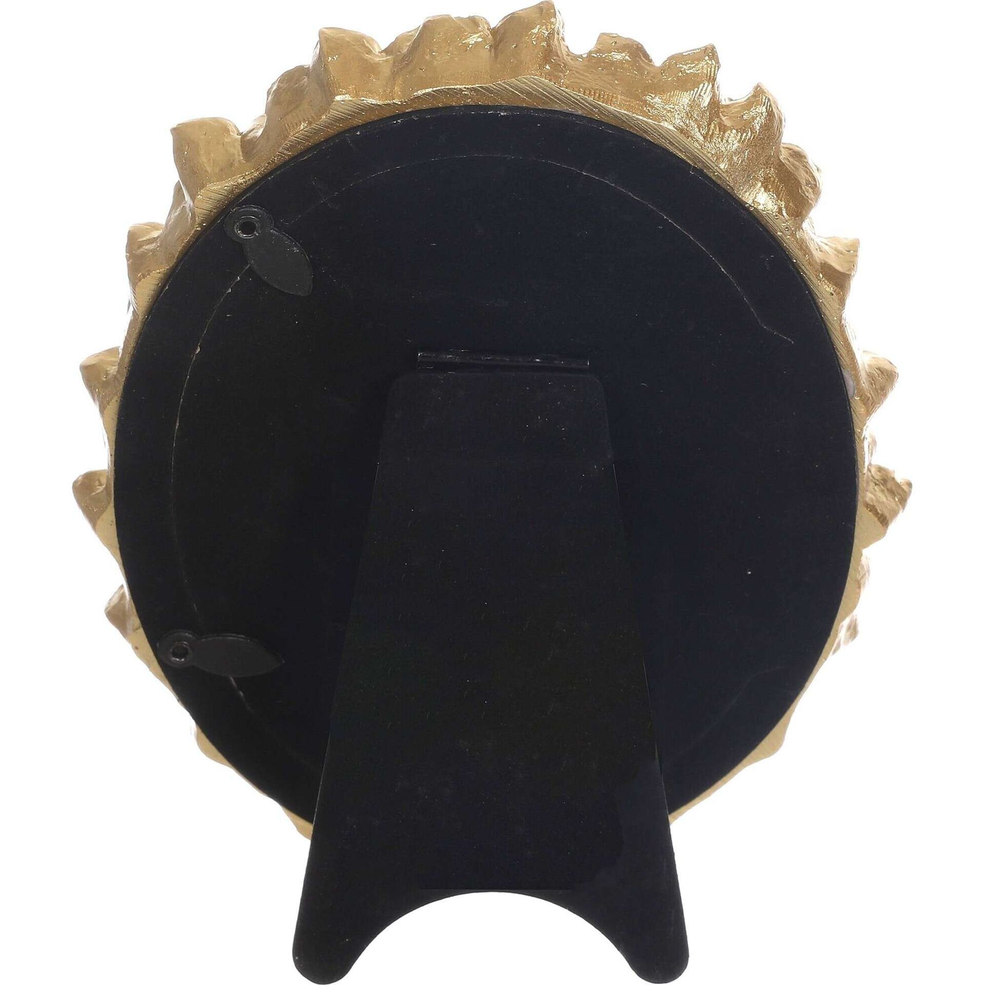 Moldura Oval 10x15cm Flores Dourada