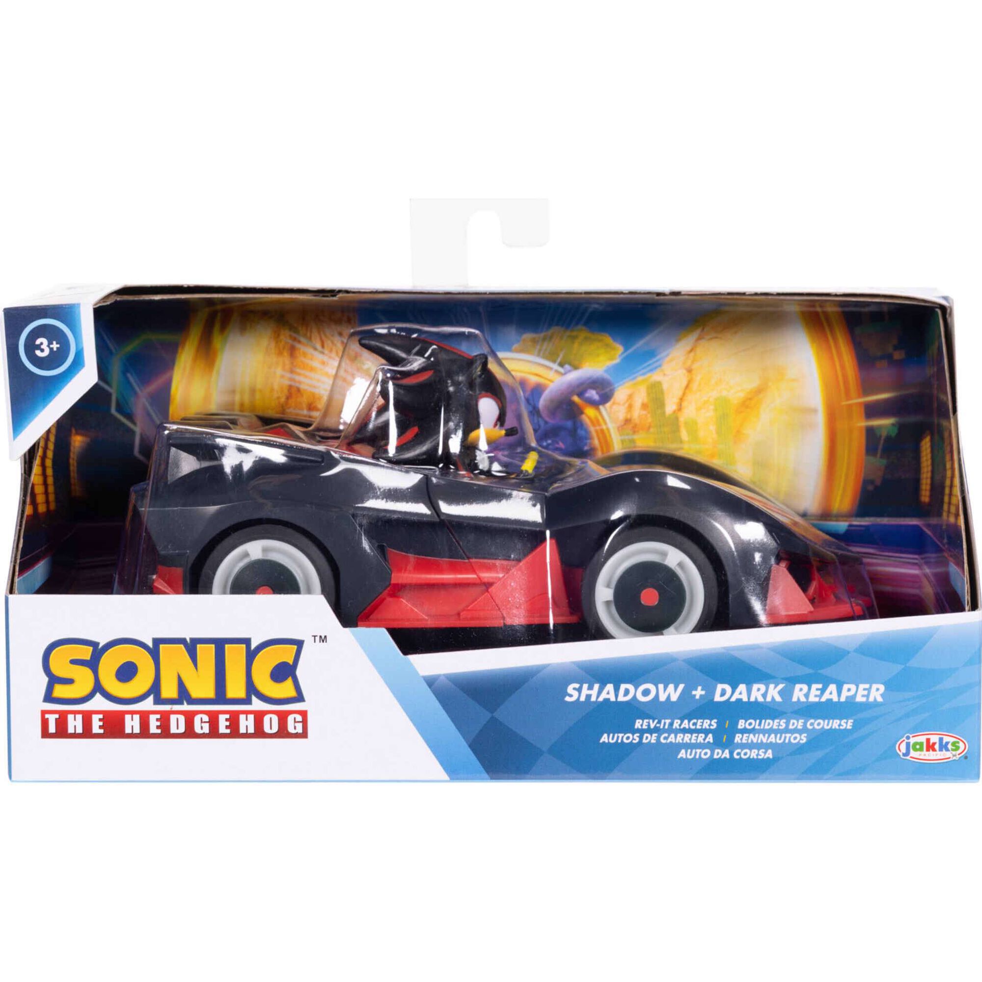 Sonic The Hedgehog - Ve&iacute;culos Customiz&aacute;veis com Figura 7 cm (Shadow e Sonic)