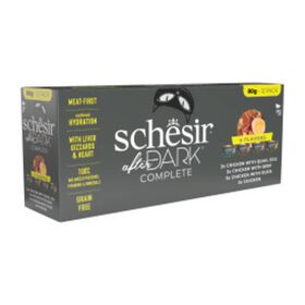 Pack Alimenta&ccedil;&atilde;o H&uacute;mida para Gato Dark Caldo Filetes Schesir