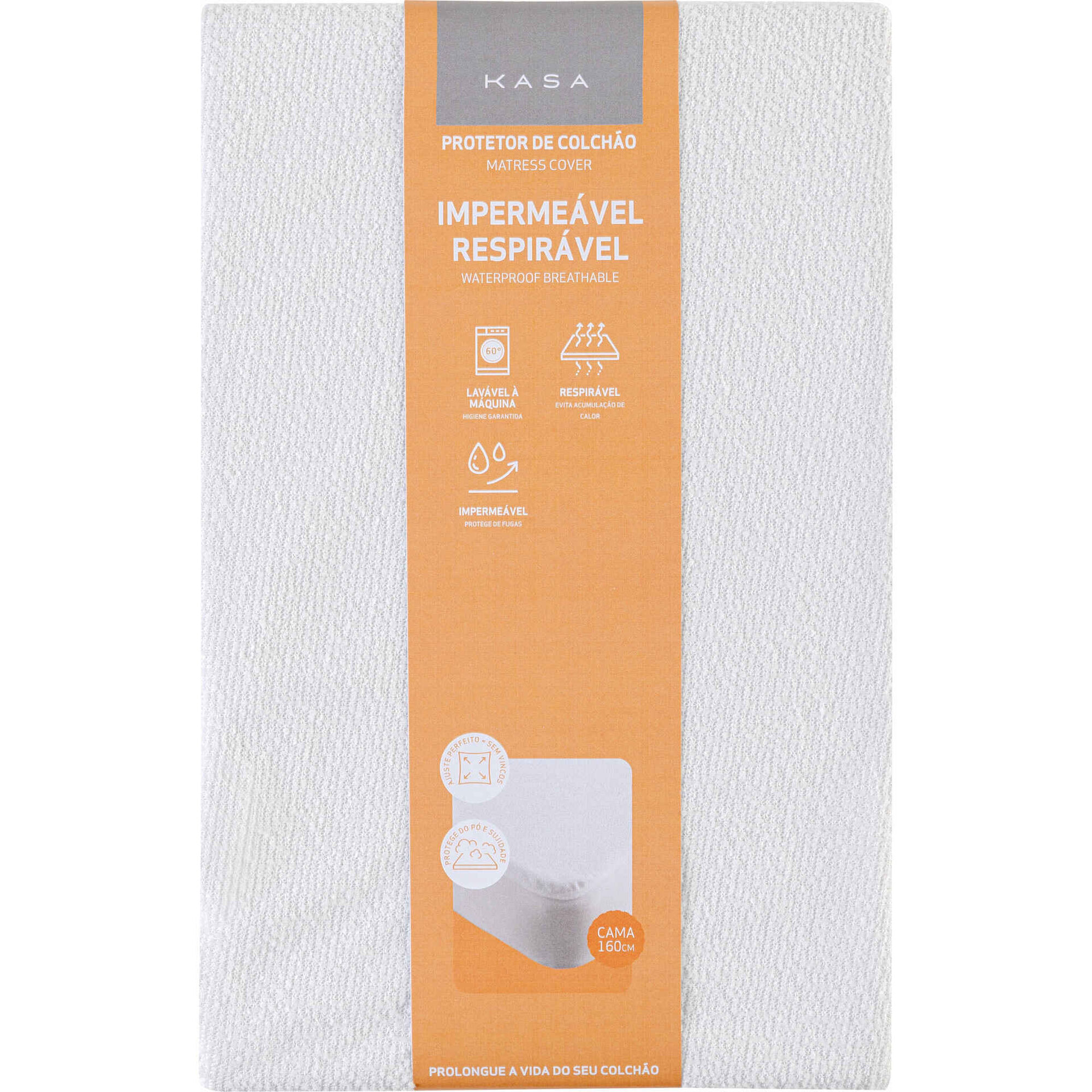 Protetor de Colch&atilde;o Imperme&aacute;vel e Respir&aacute;vel Kasa