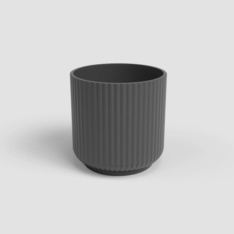Vaso Redondo Faiança 12cm Antracite Artevasi