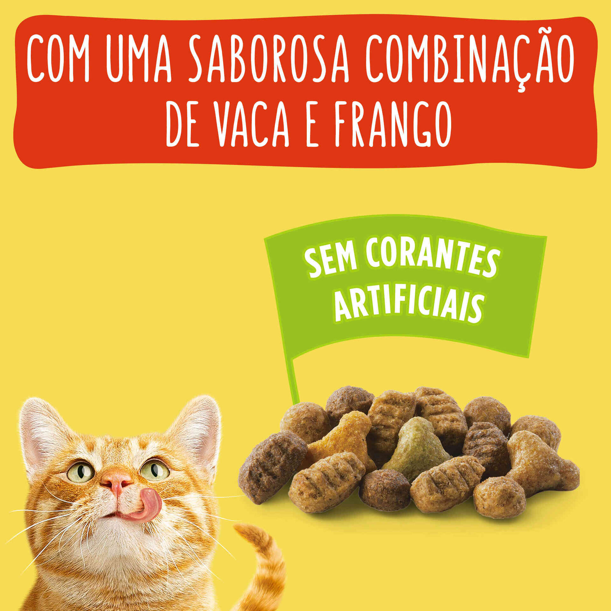 Ra&ccedil;&atilde;o para Gato Adulto Vaca, Frango e Legumes Purina Friskies