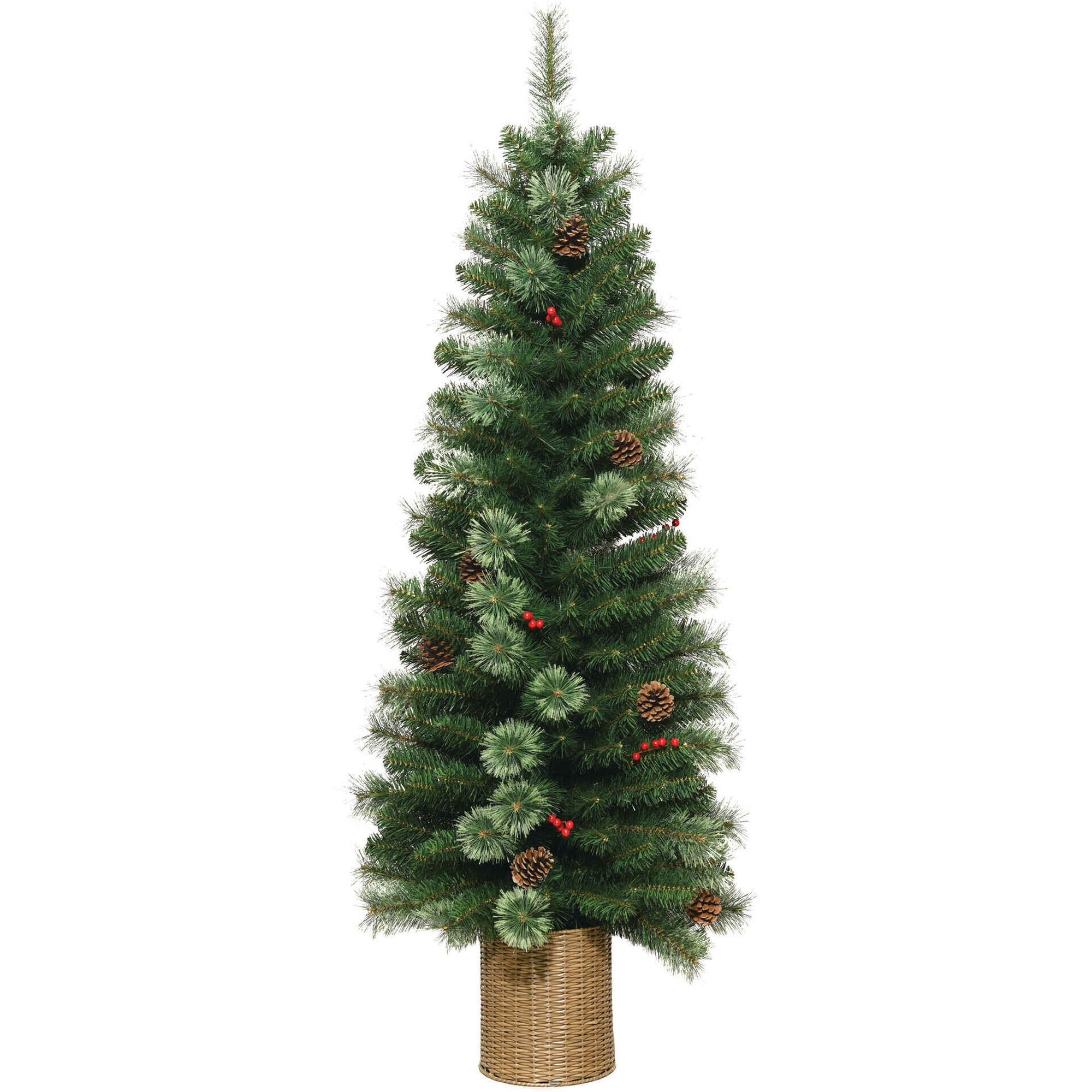 &Aacute;rvore de Natal 150cm com Pinhas e Bagas Kasa