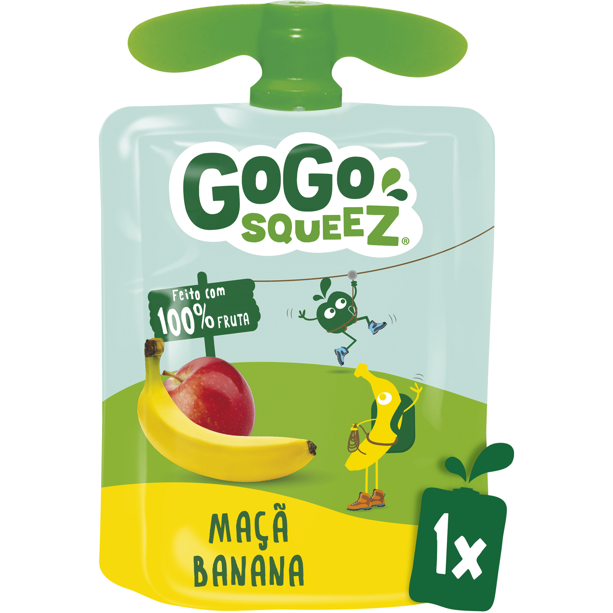 Saqueta de Fruta Mãça e Banana +3A