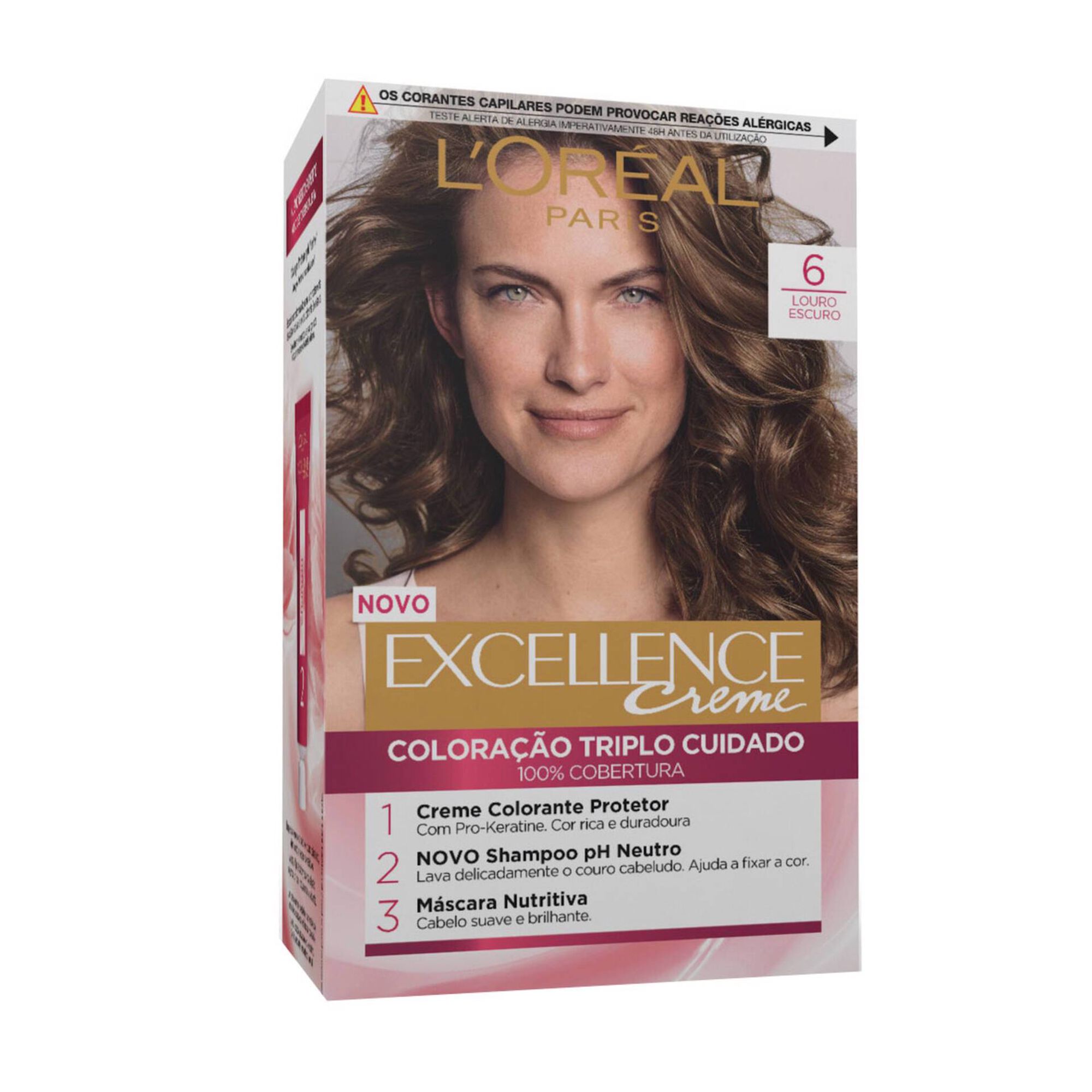 Coloração Permanente Excellence Creme Louro Escuro 6