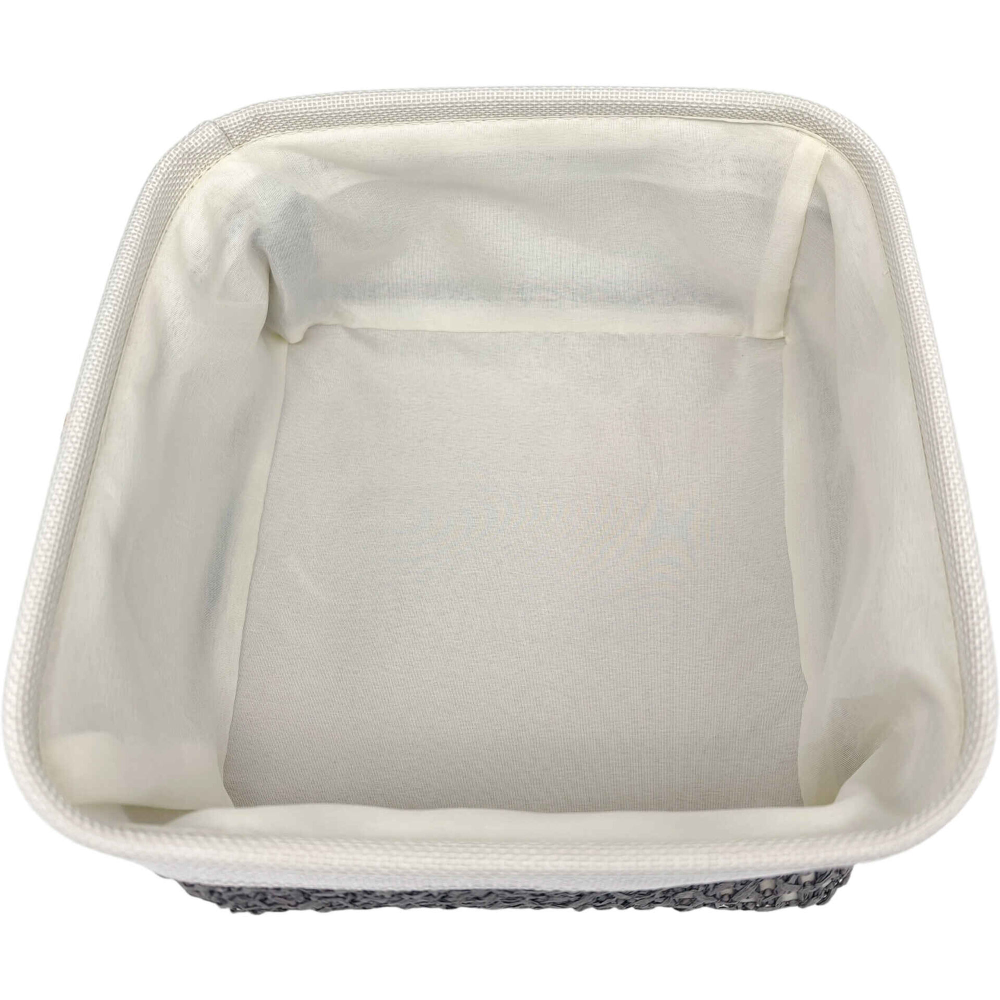 Cesto de Corda Forrado Cinza Kasa