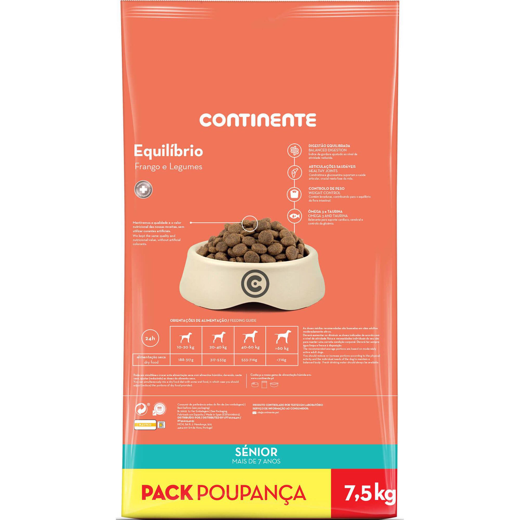 Ração para Cão Sénior Frango e Legumes Pack Poupança