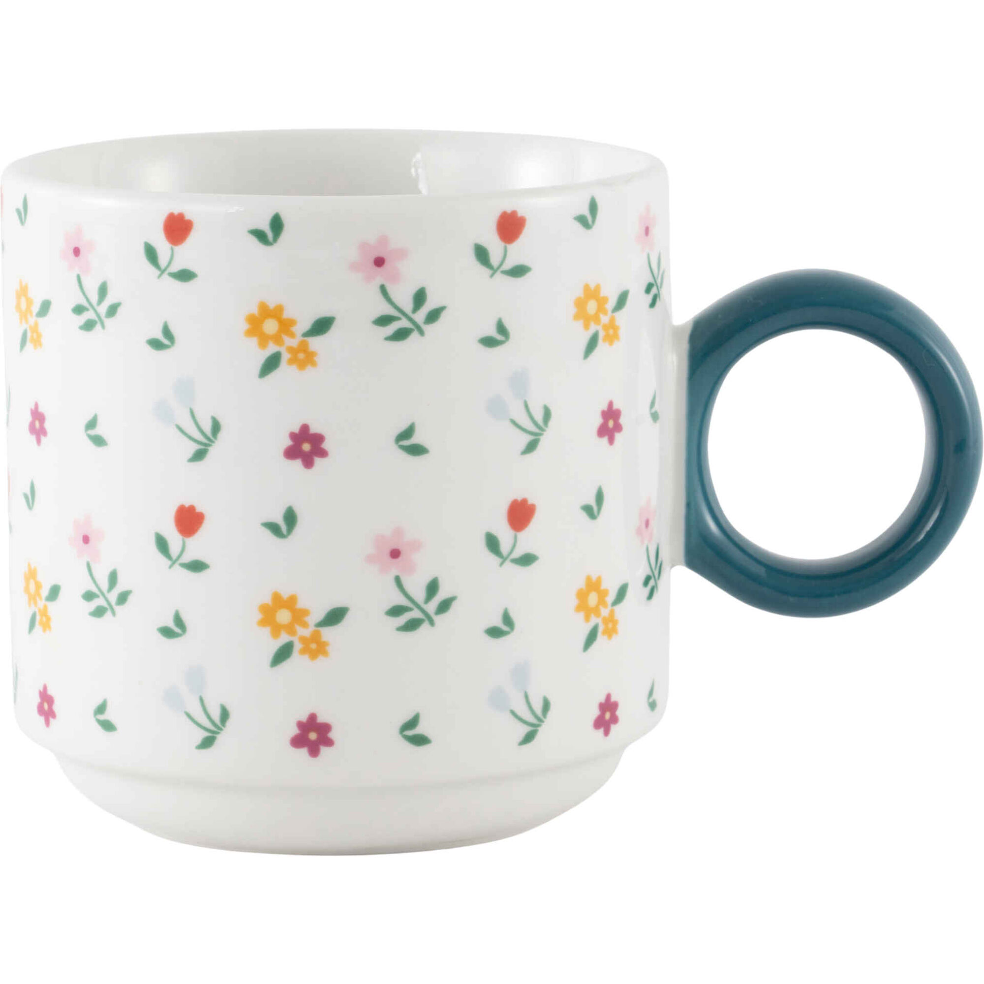Caneca 320ml Flores Casa em Flor Kasa