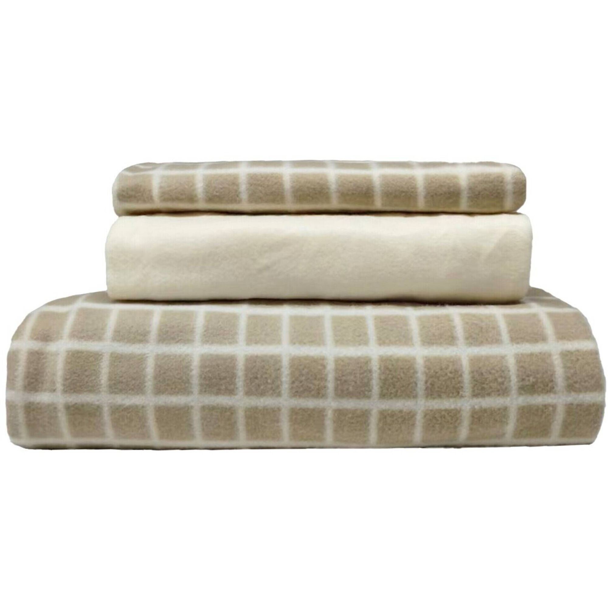 Conjunto de Len&ccedil;&oacute;is Polares 270x160cm Lisos Bege Kasa