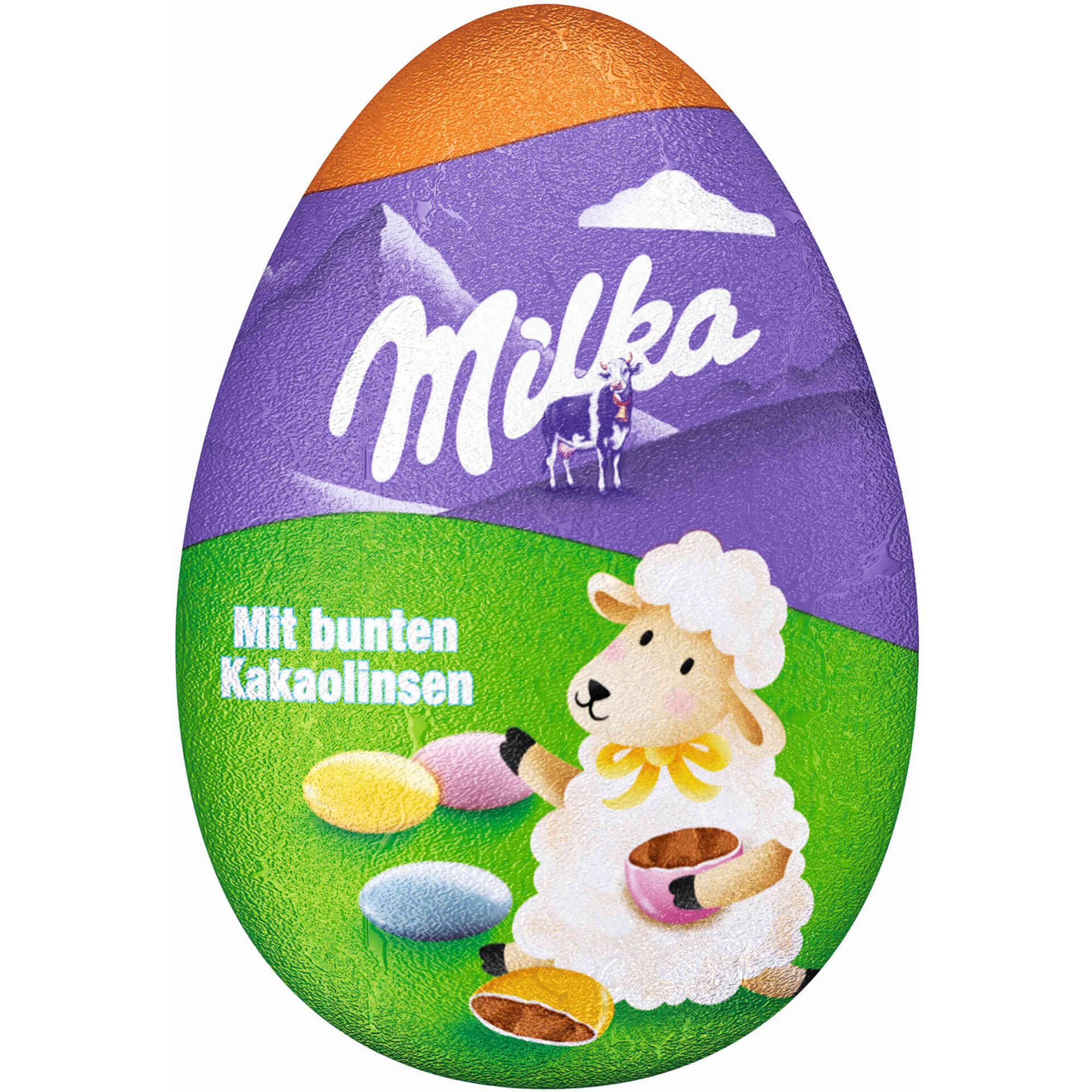 Ovo Chocolate de Leite com Drageias Milka