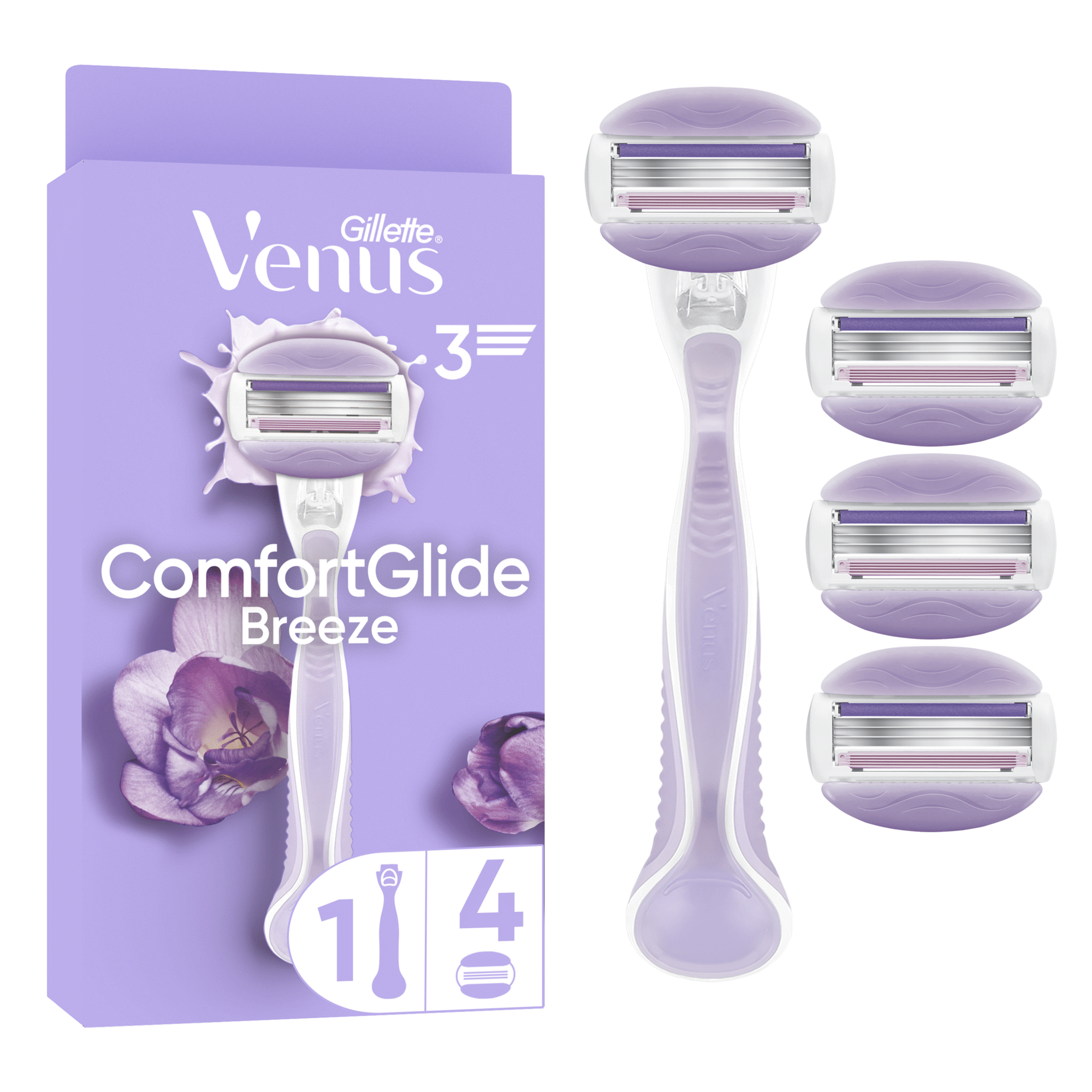 Máquina Depilatória Venus Comfortglide Breeze com 4 Recargas Máquina Depilatória Venus Comfortglide Breeze com 4 Recargas