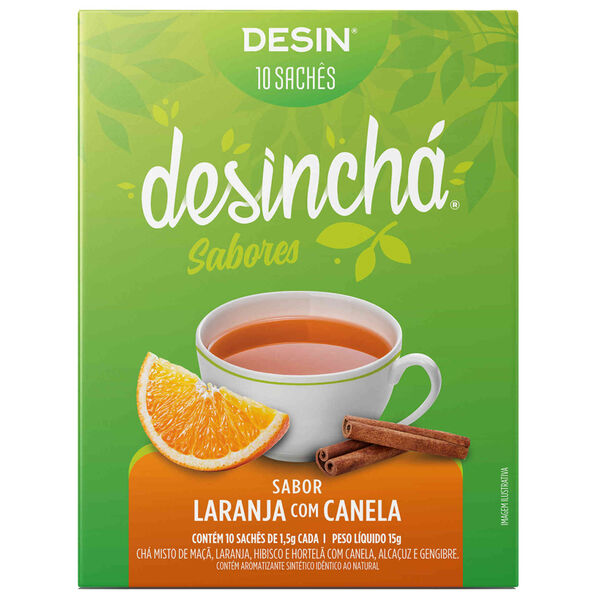 Chá Laranja e Canela Saquetas Desinchá