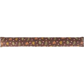 Tapa Frinchas Tecido Castanho Folhas