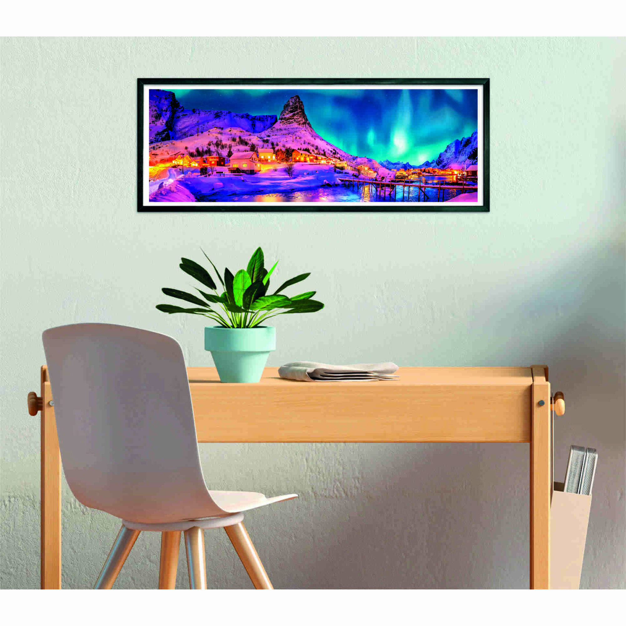 Puzzle Pano Color Night Lofoten Island 1000 Peças