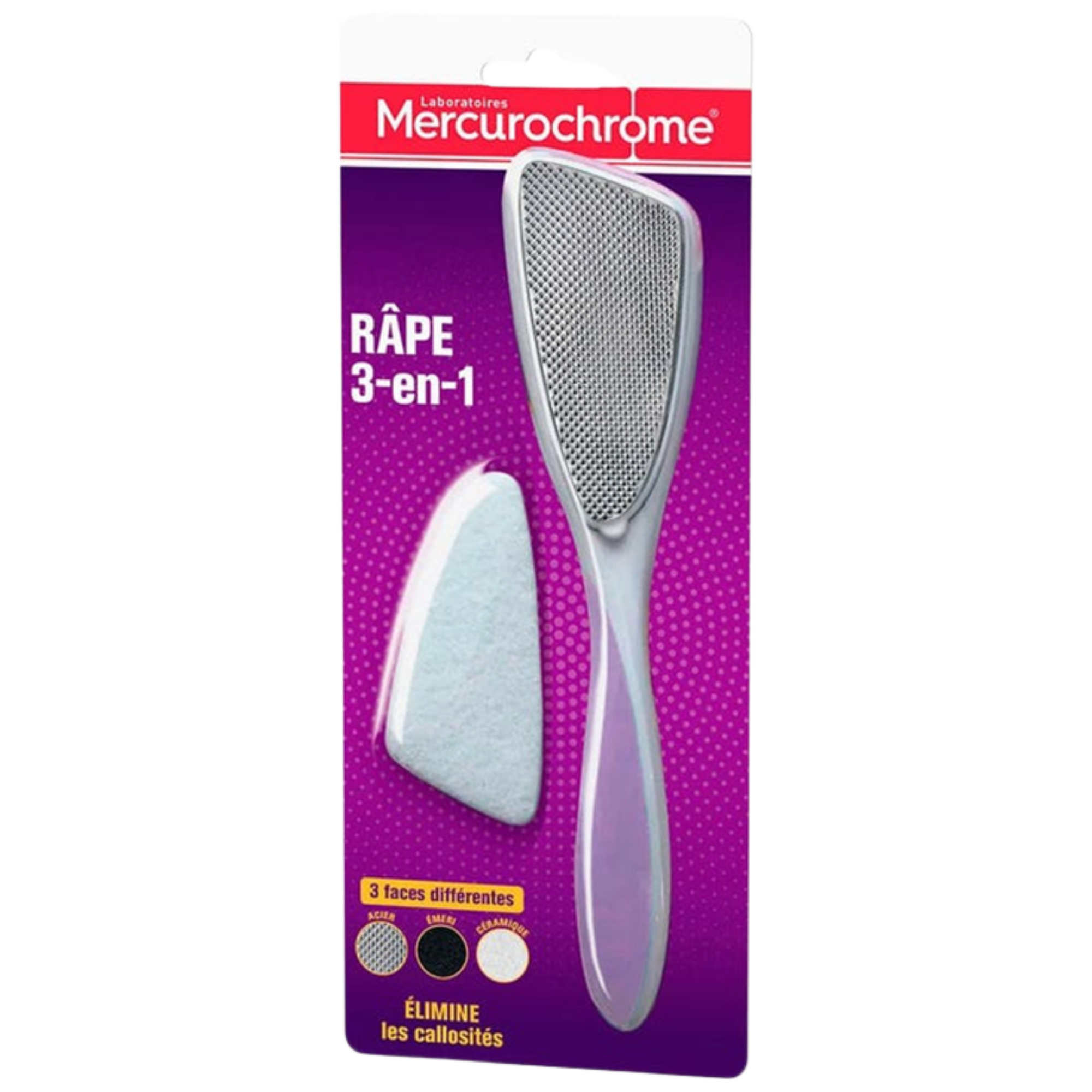 Raspador de P&eacute;s 3 em 1 Mercurochrome