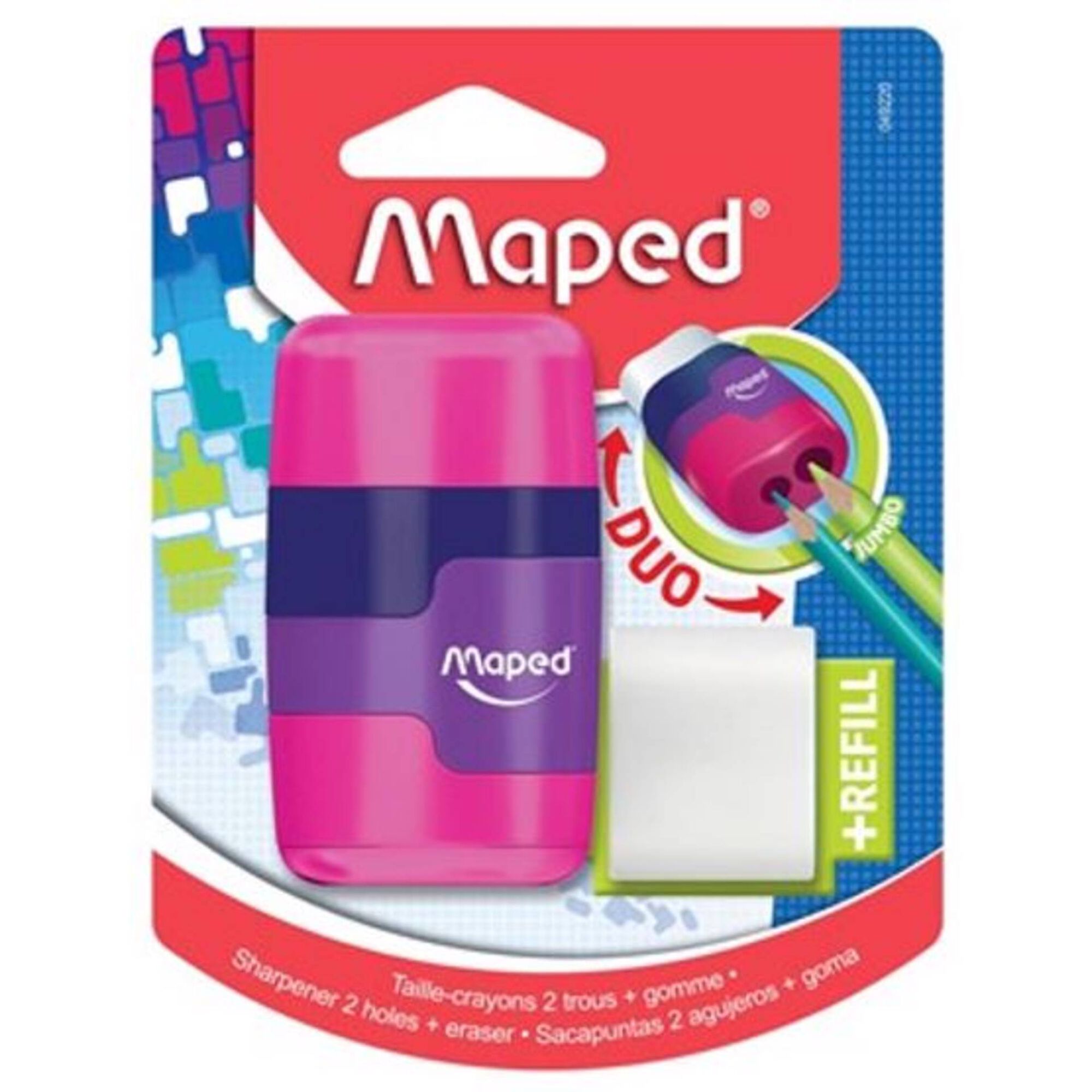 Afia Dupla com Depósito e Borracha Connect Duo Color (várias cores)